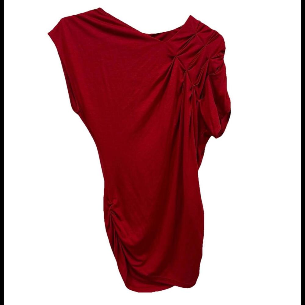Women’s Ted Baker Red Asymmetrical Silky Blouse Red 0